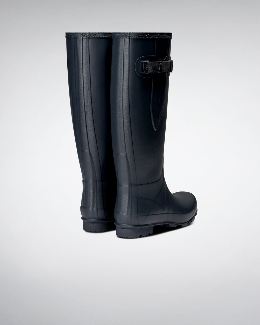 Womens Hunter Wide Fit Rain Boots Navy - Norris Field - 8465039-NF